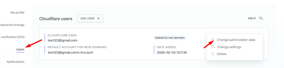 How do I change the API key in my Cloudflare profile configuration ...