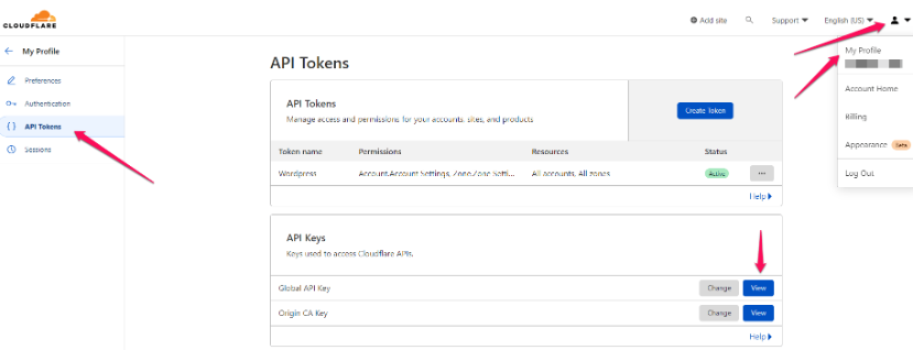 How do I get a global API key in Cloudflare? - Help mybox.com